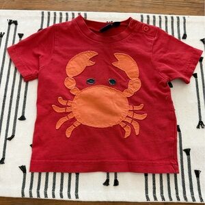 Boden Red and Orange Short Sleeve Tee